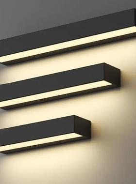 户外防水现代LED一字长条广告壁灯门厅阳台走廊大门广告装饰壁灯