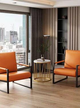 奢单人沙发椅轻北欧风家用客厅卧室谈铁205艺室懒人沙发办公洽椅