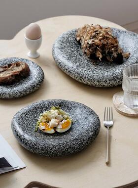 不规则陶瓷盘日创意刺盘日料盘OYV点心钵牛排欧盘家用餐盘式摆式