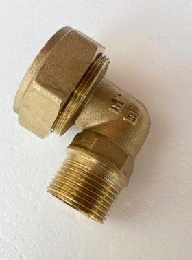 32*L3/4M外丝弯头卡套式NUM暖铜管铝塑管水铜接头国巨件厂家直销