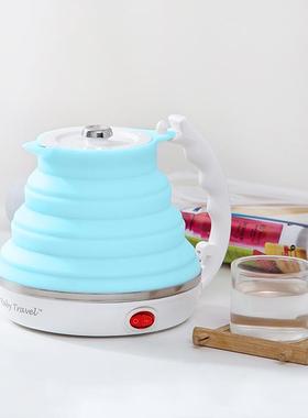 厂家户外旅行折叠热壶便捷式烧水热壶高71459硅胶耐水温电水壶