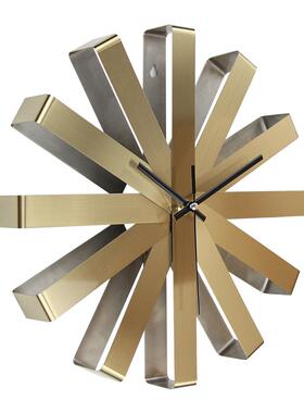 式欧不T8601用锈钢创意挂钟厅简约钟表时尚轻奢个性时钟挂墙家挂