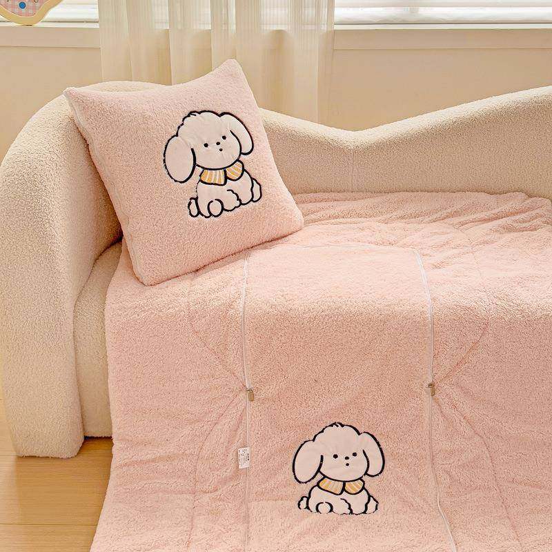 牛奶绒枕被20251017子两用合一加厚办公室午睡毯子载枕头被车抱靠,居家布艺,抱枕被,淘宝优惠券,粉丝福利购,淘宝优惠卷