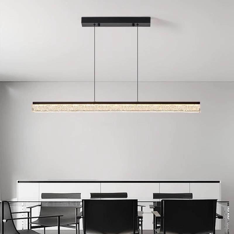 式轻极奢新餐厅吊灯简一字2025款意现代吧台高级860感餐桌岛台长,家装灯饰光源,智能吊灯,淘宝优惠券,粉丝福利购,淘宝优惠卷