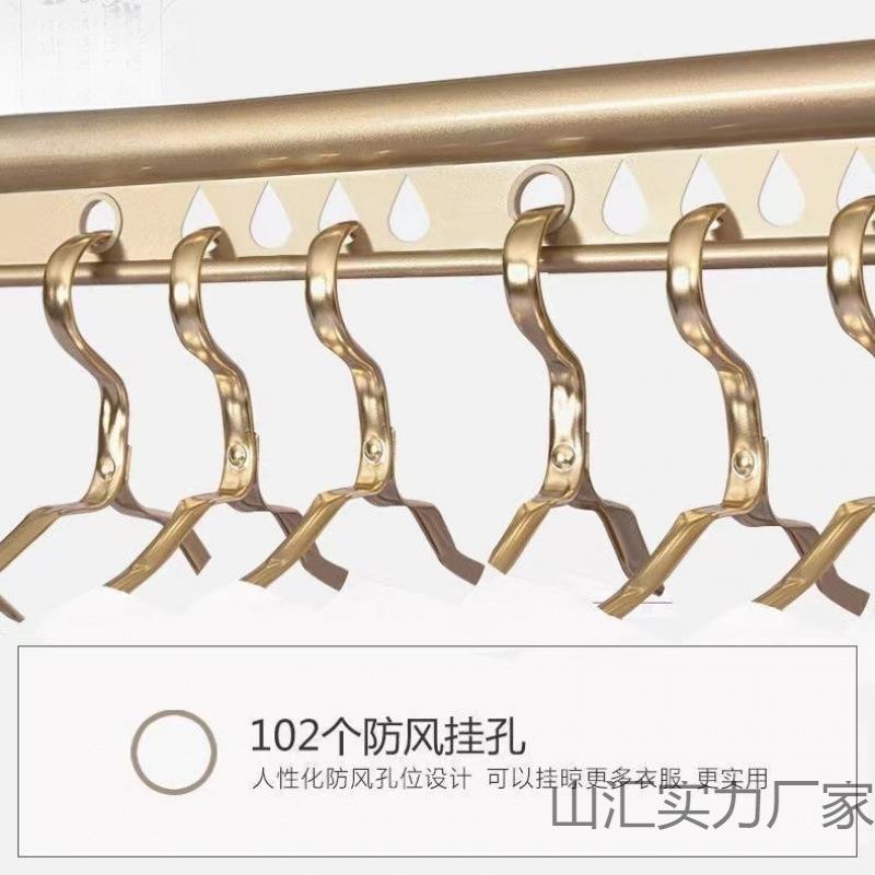 升降晾衣架阳台手摇双杆式晾衣杆室内家用自动折叠晒被手动凉衣架