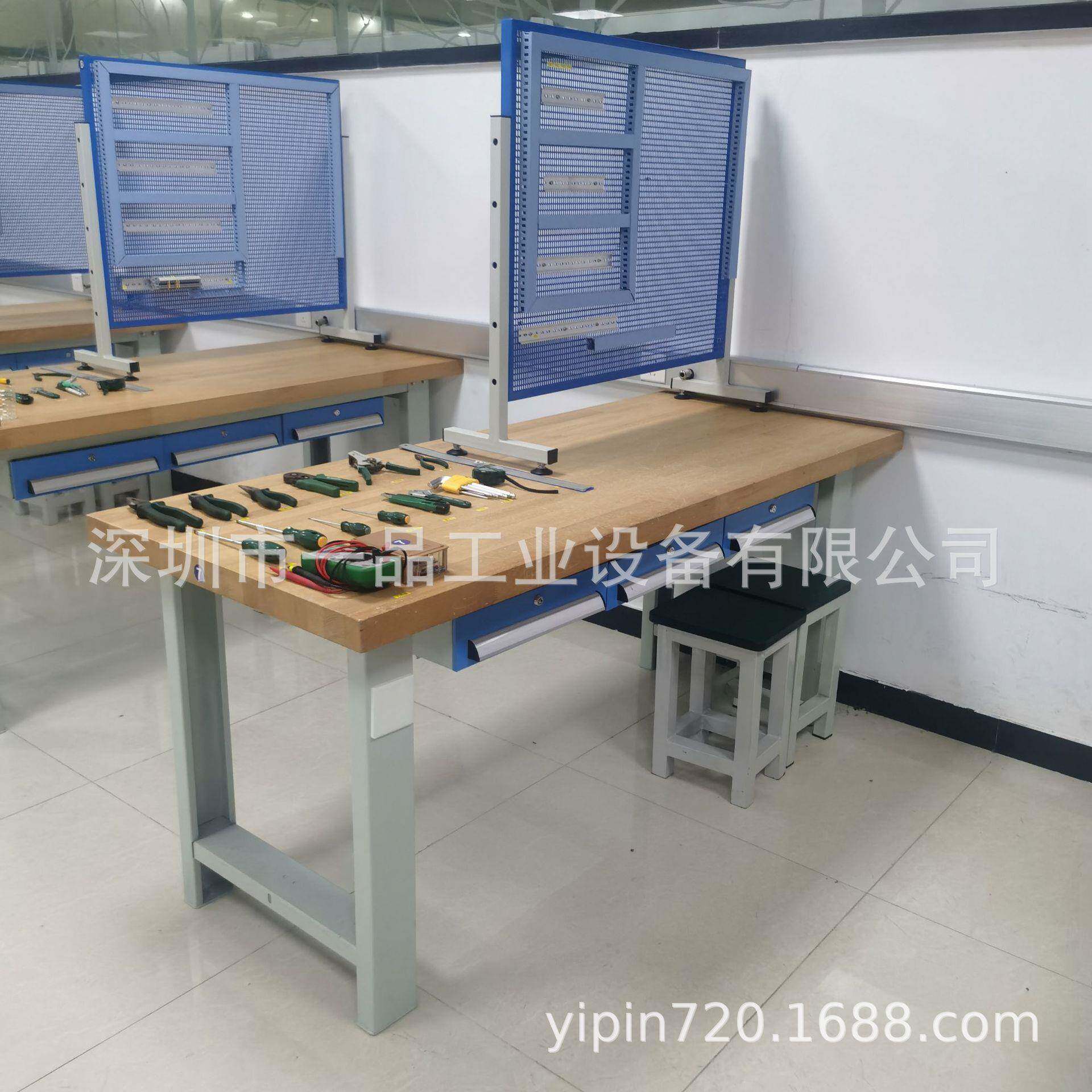 一品实训车间工作台榉木台面模具台实木钳工台榉木模具检验台