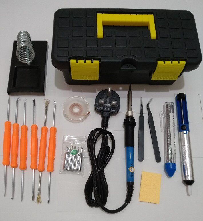 英规220V电烙铁套装工具工具包工具盒工具箱维修专用套装
