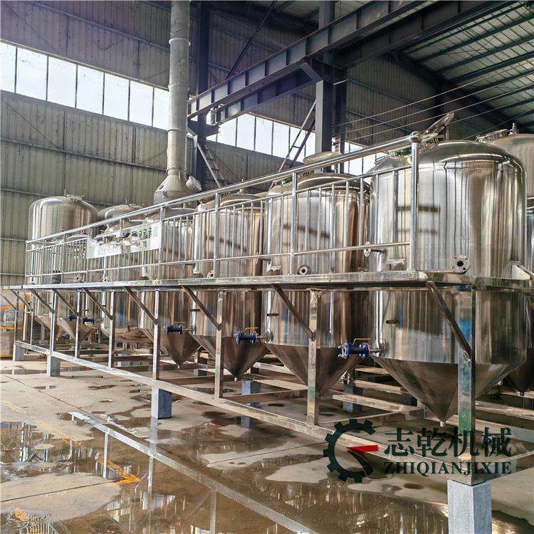 山茶籽油精炼设备 一级山核桃油加工设备 压榨亚麻籽油成套生产线