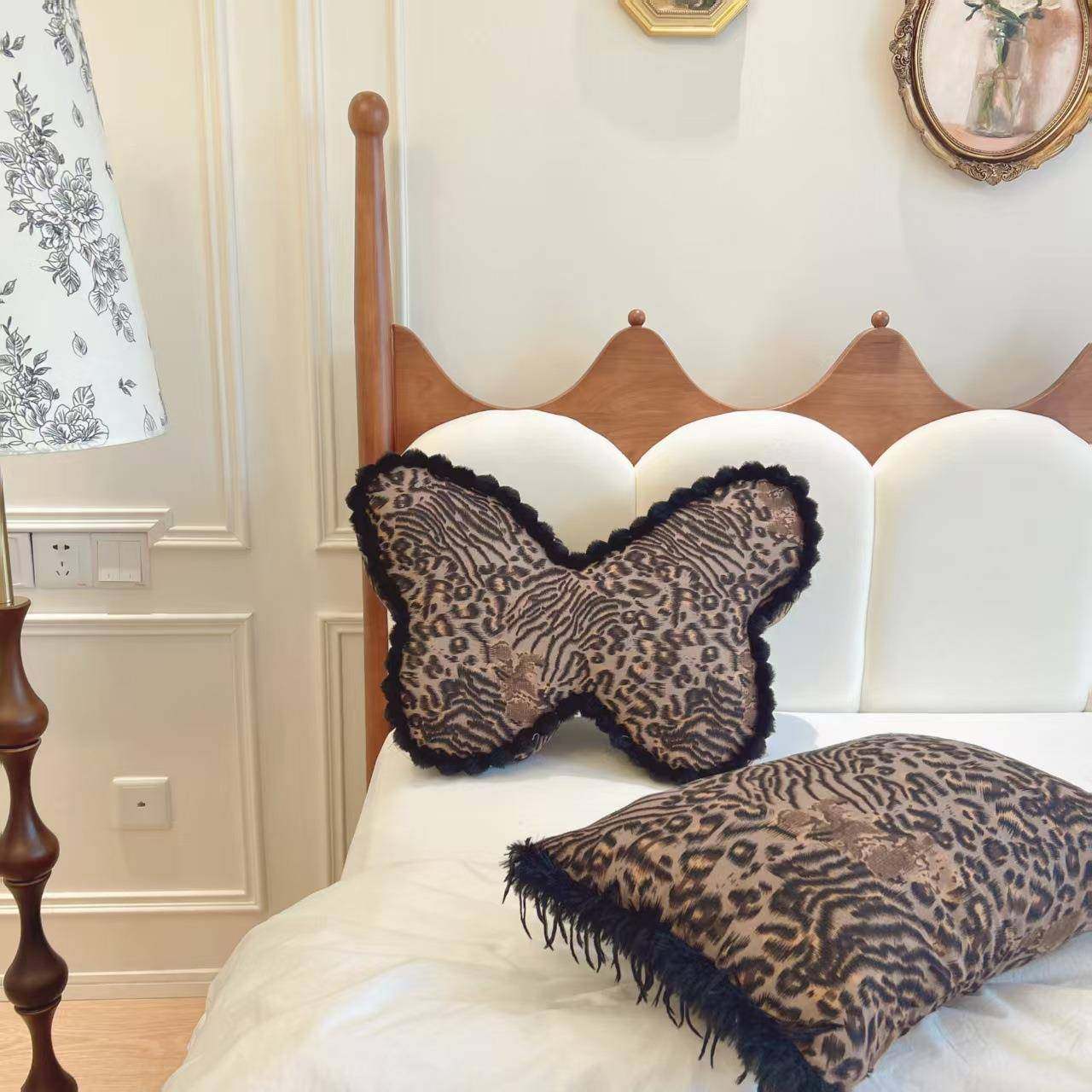 古背ins网红少女心豹纹蝴蝶抱枕床头腰靠复LYD客厅椅子沙发装饰靠,居家布艺,抱枕被,淘宝优惠券,粉丝福利购,淘宝优惠卷