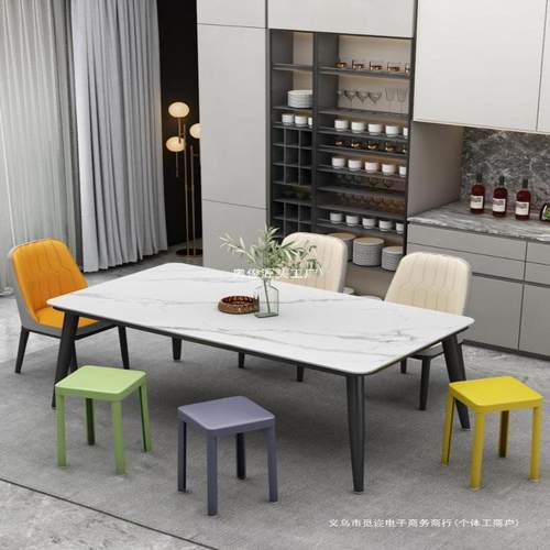 塑料凳子加厚方凳家用可JYD18北放餐桌板现代创意胶凳子欧吃凳饭