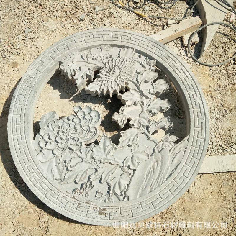 浮雕窗花BOT-034青灰古石仿廊古回饰窗户建庭院园林装饰摆装件