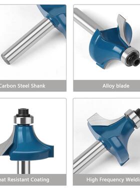 1/4柄15件套工铣刀套修边机刀装头电木槽镂铣木刀直SWZ开刀