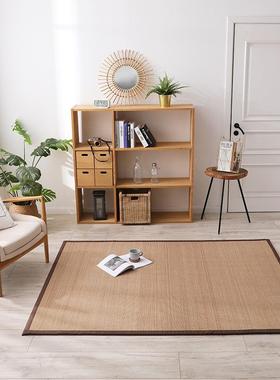 式竹编地毯客厅日榻榻米凉竹毯瑜伽CUI席毯飘窗垫卧室地地垫