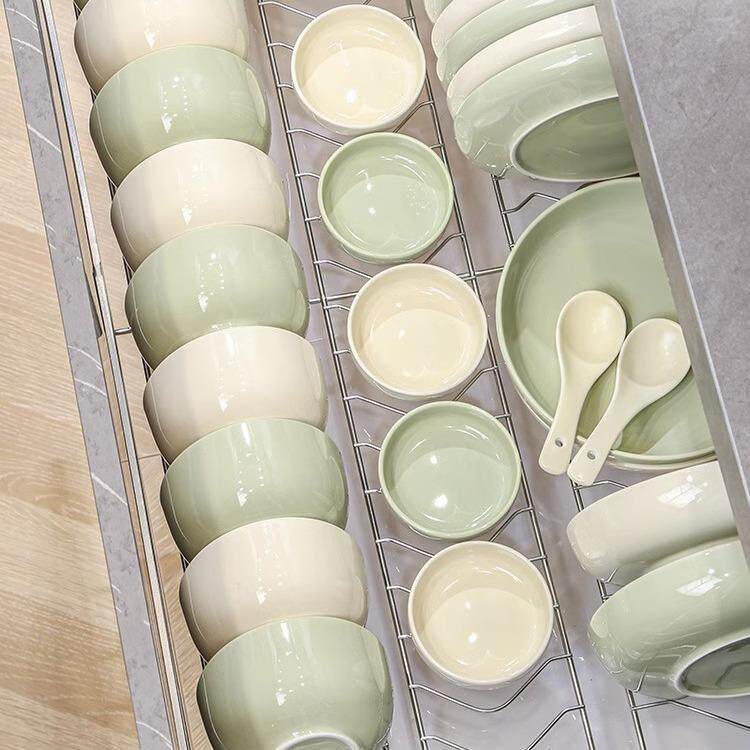 223新款奶油Z1204风陶瓷套0装具高级感清新送礼碗盘子餐组合家用