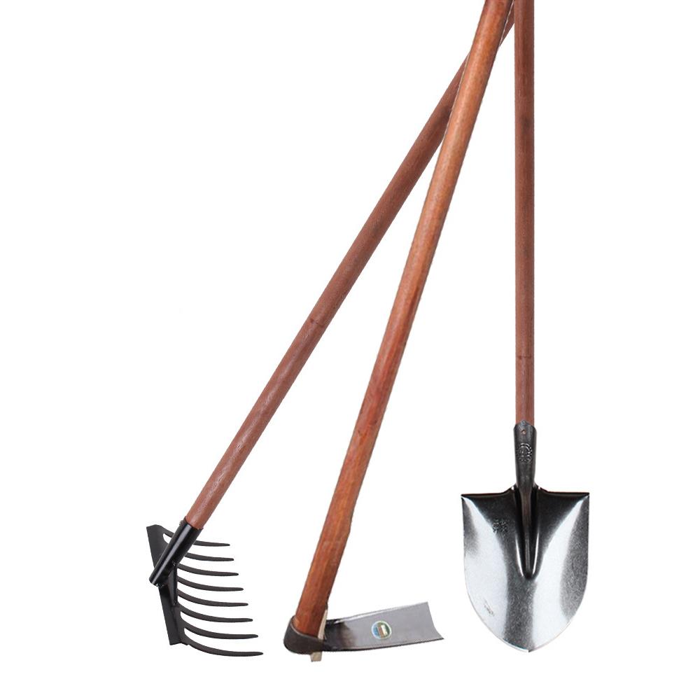 家用种菜专用三件种植AEJ装套农用工具大神全铁锹锄头除挖草翻地