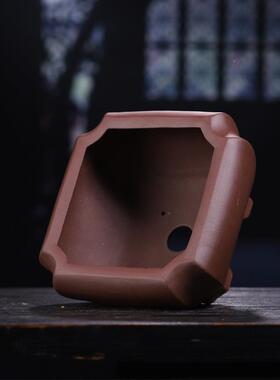 S1GZS0兴紫砂四方大口径透气花盆适花合宜鲜F76T757T绿植盆景老桩