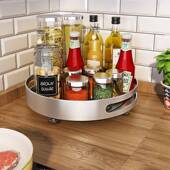 多万人厨功能收藏调盒可料转旋转不锈钢二无品牌 层多层角置物架