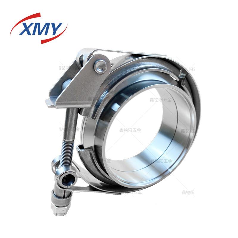 快V型卡箍带母法放兰套件1.5OYI-6寸公改装道排气管管消声器抱箍