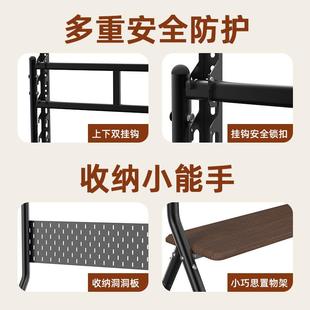 森迷复古艺术电视机支架可移动幕落推车适用35-地YR1375英寸屏体