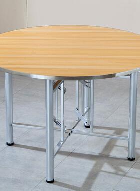 M璃1030&大圆桌面板可带玻转盘折叠桌架吃桌食餐堂饭桌乡村家用酒