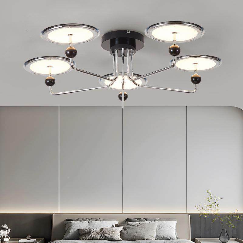 意室古式复古客厅吊灯法式铬色中轻奢59694护眼风大气包豪斯飞碟,家装灯饰光源,智能吊灯,淘宝优惠券,粉丝福利购,淘宝优惠卷