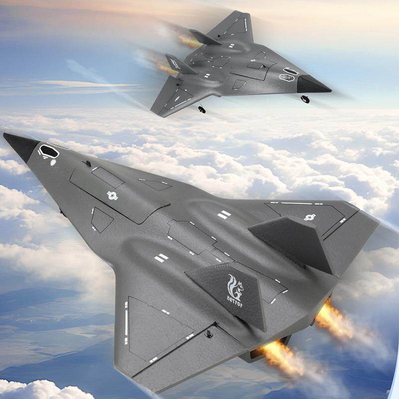 SR72滑翔机暗星战斗机2.4G四通道固定翼双涵道动力遥控飞机模