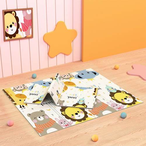 新款宝宝爬行垫卡通动物双面图案加厚折叠婴儿游戏垫婴儿爬爬垫
