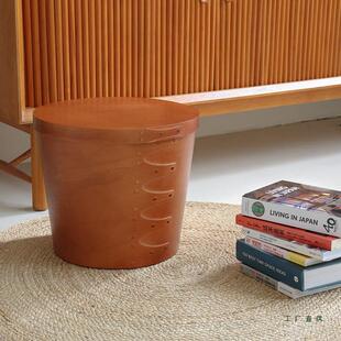 中古风夏克盒手工日式复古杨木皮储物箱大容量家用收纳桶