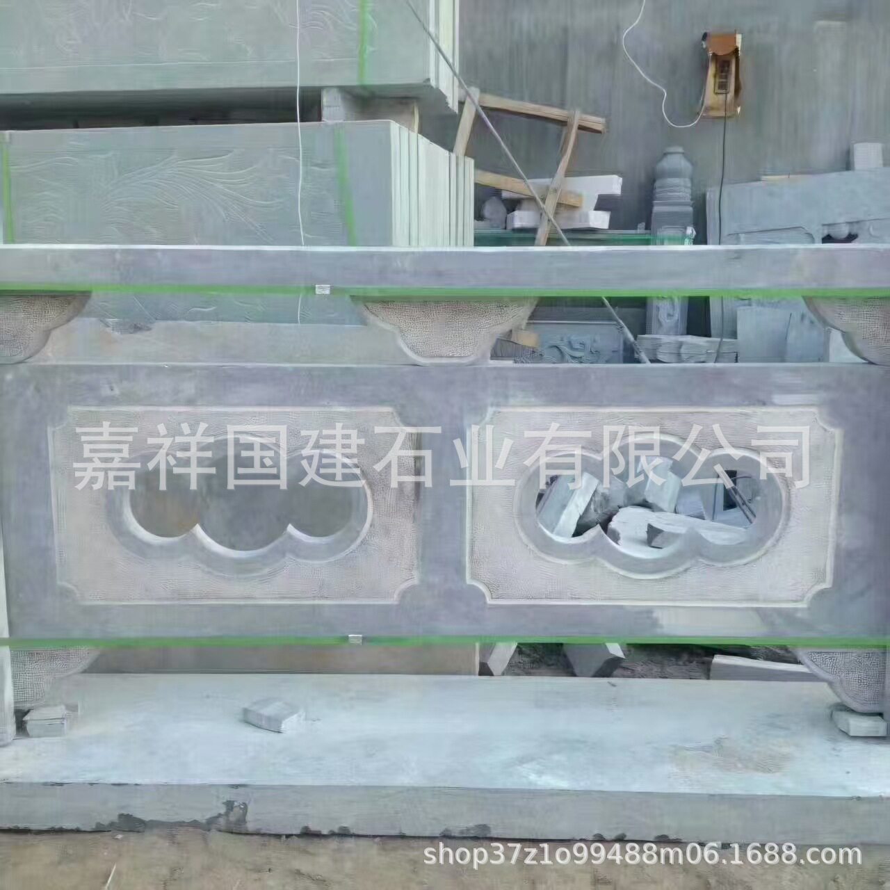 河道桥梁护坡专用石护栏庭院装饰大理石雕花栏杆景区仿古石栏杆