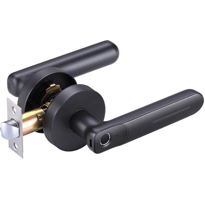 凯凡特电子锁高档门锁指纹双开门锁智能指纹锁圆形智能指纹门