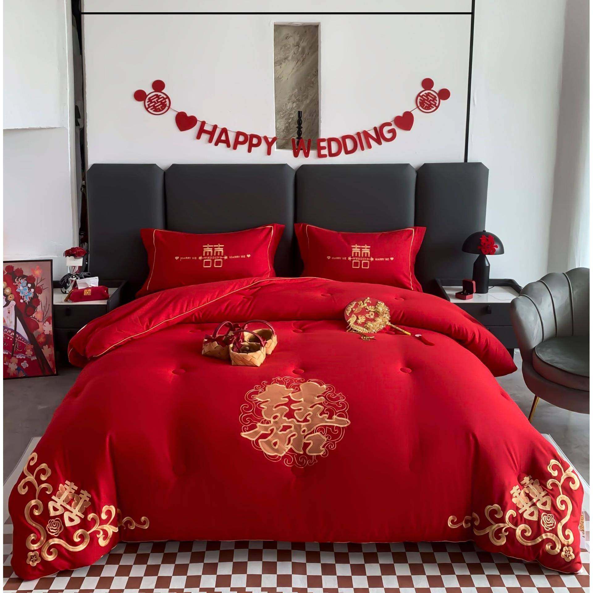 大红色结婚被子陪嫁春秋被大豆夏凉被芯喜被婚庆新婚冬被嫁妆婚被,纺织面料/辅料/配套,纺织机械配件,淘宝优惠券,粉丝福利购,淘宝优惠卷
