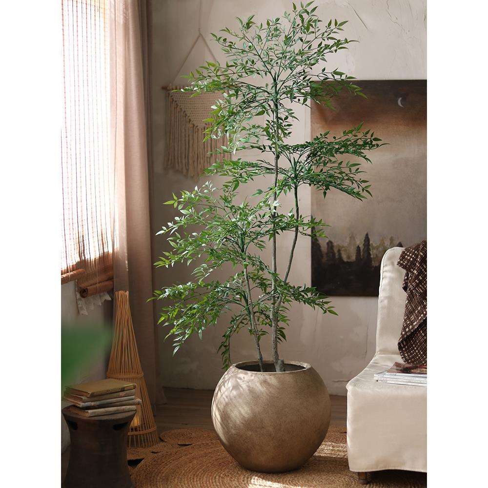 绿植南天竹室内客厅假树仿生植物奶茶店空间造景装饰摆件盆栽