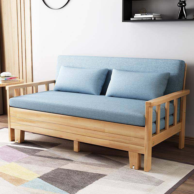 简约实木沙发床家用小户型折叠客厅多功能两用办公阳台伸缩单人床,电子元器件市场,其它元器件,淘宝优惠券,粉丝福利购,淘宝优惠卷