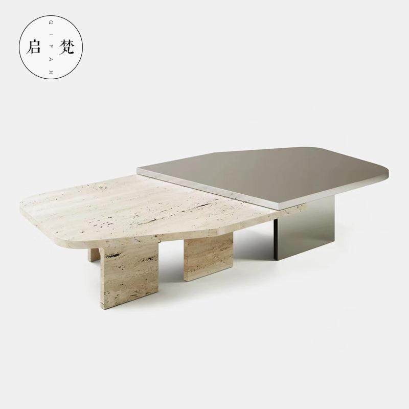 不规则茶几组合拼接长条桌金属洞石茶桌餐桌矮桌子异形外贸家具厂,节庆用品/礼品,新娘配件,淘宝优惠券,粉丝福利购,淘宝优惠卷