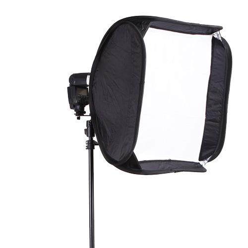 辉摄便携50*50cm折叠柔光箱闪光灯离机户外人像拍摄柔光罩
