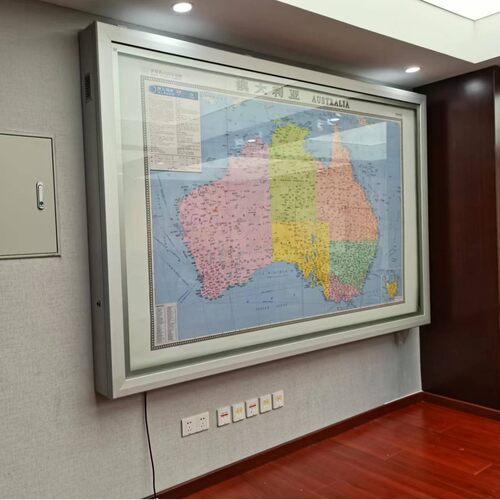 遥控卷图机led灯箱电动15幅图485/232信号触摸屏控制发光门头