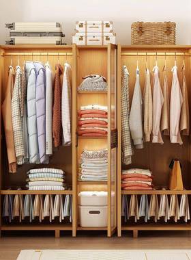 客济型家用组装衣橱衣柜实木出租屋带门经简易厅卧室尘防柜YDQ子