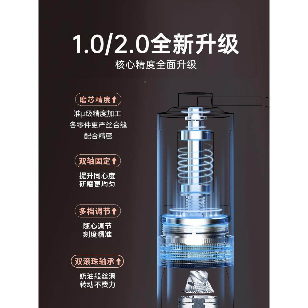 手摇磨冲磨机咖豆啡豆研机手咖啡QQC套装家用手动研磨器具手磨咖