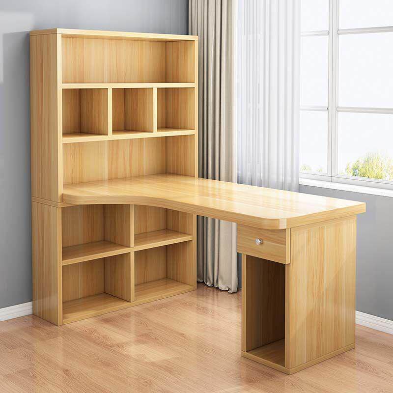 拐角书桌书架一体一整套学生学习桌卧室简易办公桌家用型电脑桌厂