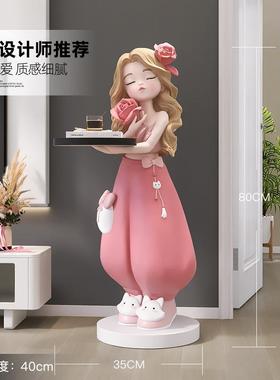 爱女孩迁新居礼zls20241品大型落地摆件客厅饰电视柜沙发可边几收