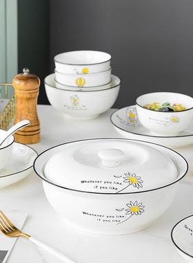 陶瓷餐具PBU碗碟套装欧式家盘子创意餐具礼品碗g筷套装l用oo定碗