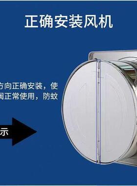 排气不锈钢前方后圆扇嵌气入烟式高速抽风机换扇厨房排烟强AVW力
