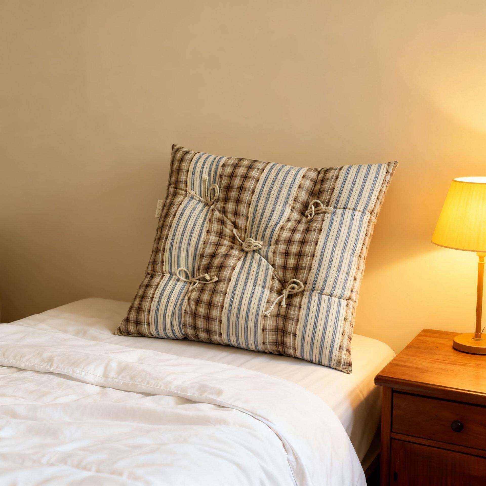 2026新款抱枕客厅沙发办公室护腰靠枕条纹床头靠垫ins风韩系