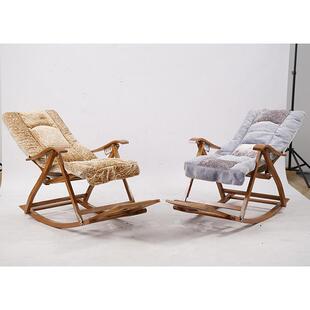 拜慕博竹午休椅竹午睡椅子可折叠冬夏竹椅躺椅棉软垫