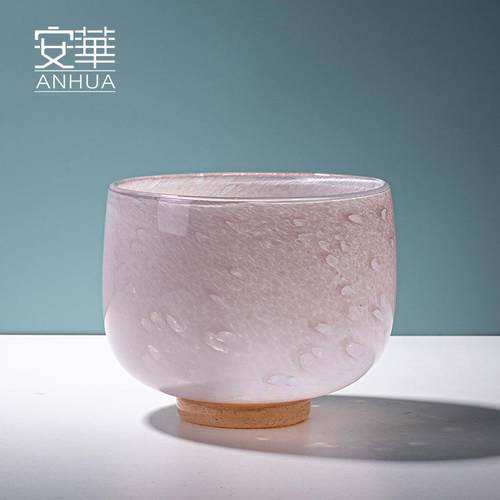 安华现代简约艺术果盘家居玻璃装饰品创意摆件高端精致工艺品