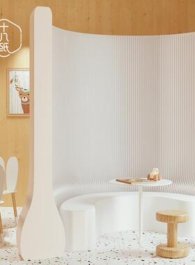 十八纸隔断栅栏办公室玄关屏风挡板隔餐厅房间分隔神器可折叠移动