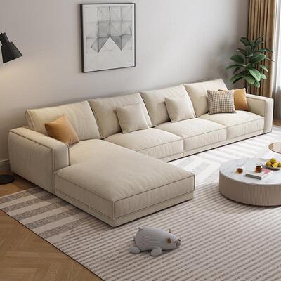 杜菲曼豆腐块防猫抓沙发极简北欧客厅小户型方块贵妃直排布艺沙发