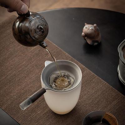 钛茶漏茶滤细高茶档叶过滤AUB网茶道配件茶超隔茶滤器