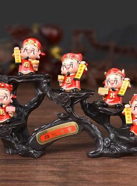 僮烨Q版家五路财爷铺摆件办公室桌面配展架店乔迁礼品居神玄TY589
