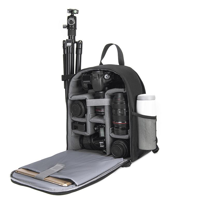 CADeN卡登单相无品牌/机包户色纯涤纶摄影包外大容量防水反双肩相